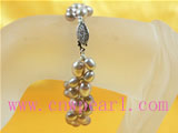 5-6mm and 7-8mm purple freshwater pearl jewelry bracelet